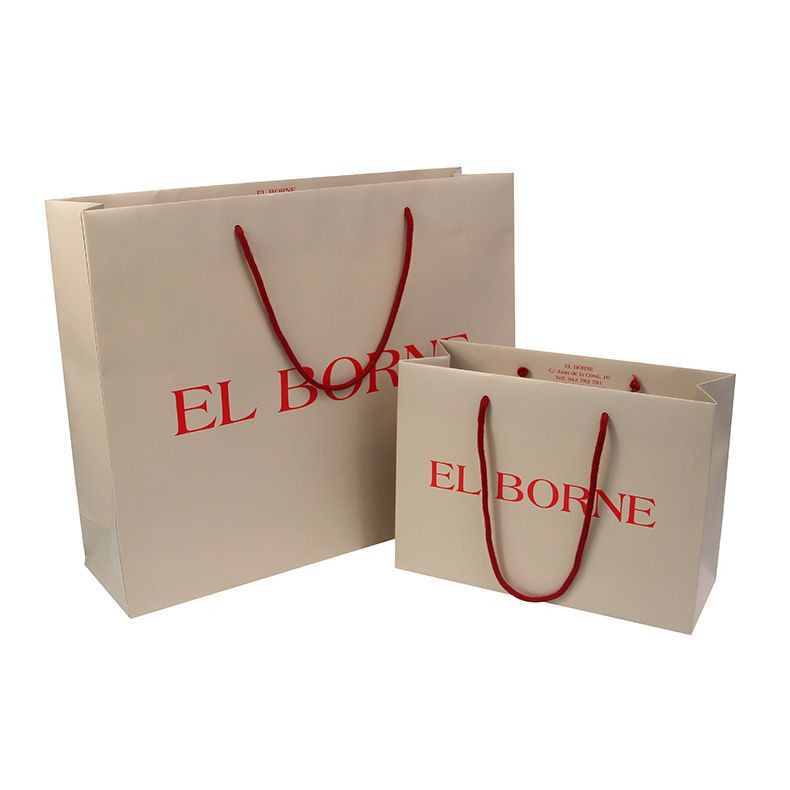 luxury Light shopping paper bag with OEM logo