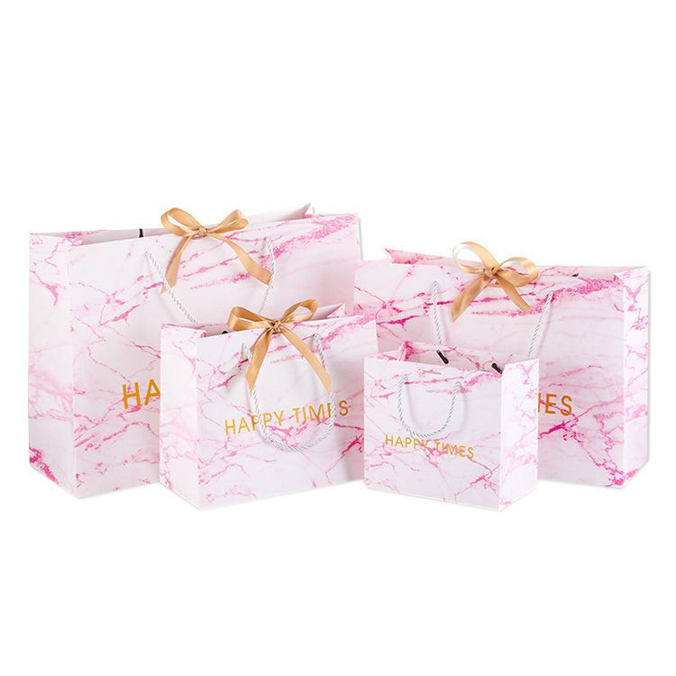 High quanity paper bags with Ribbon handle