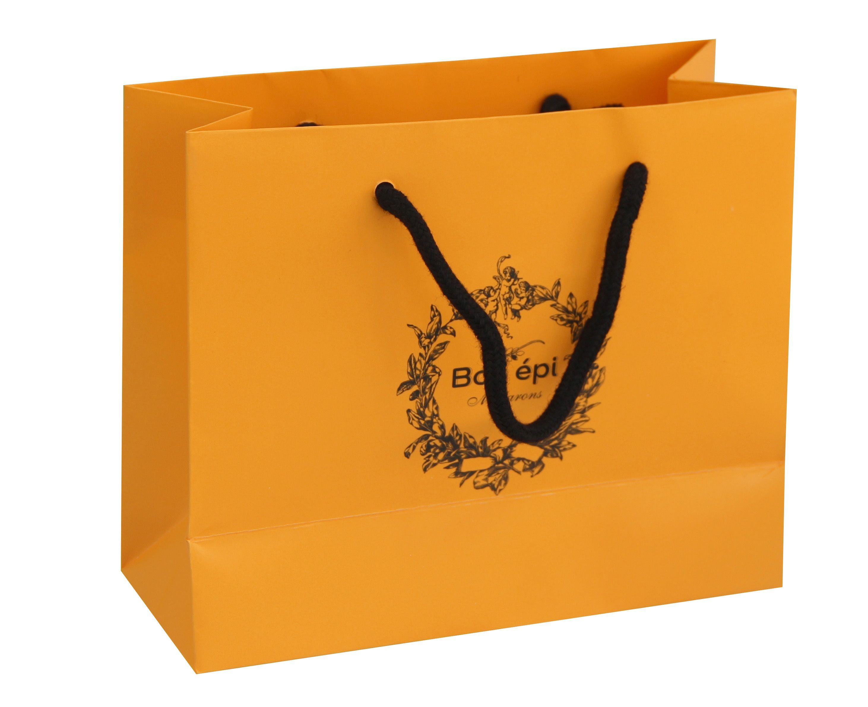 Customized Shopping Bag for Packaging Chocolates with Gold Logo