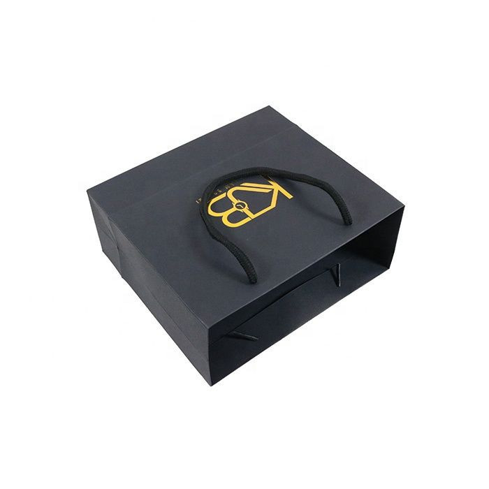 black paper bags with Embossing Logo