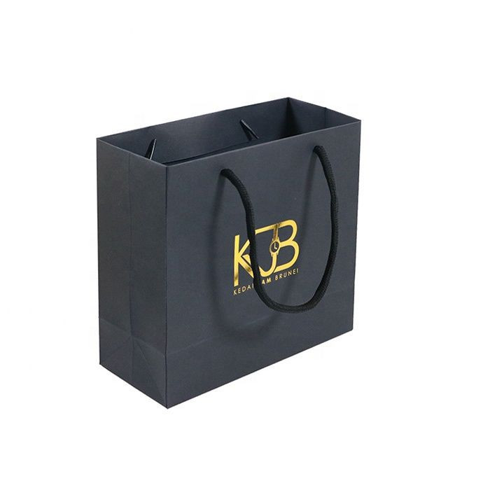 black paper bags with Embossing Logo