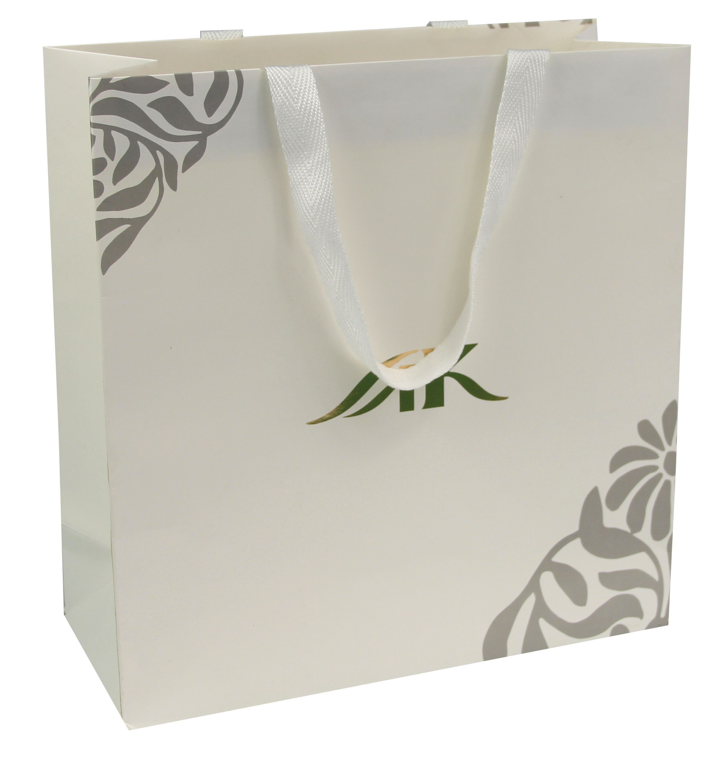 LUXURY PAPER SHOPPING BAG WITH RIBBON HANDLE