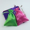 drawstring gift satin silk bag with customized logo